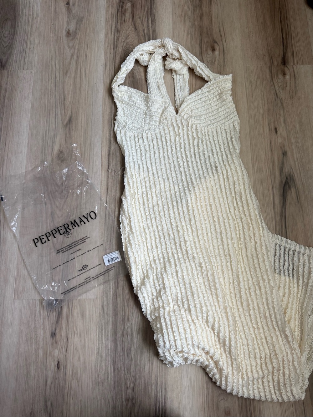 Pepper mayo chantelle maxi dress ivory